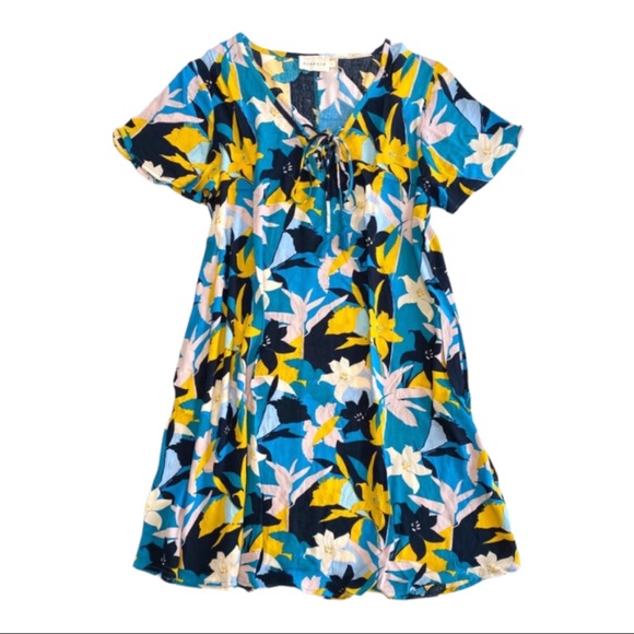 Ninexis Yellow and Blue Dress 2XL NWT - Picture 2 of 2